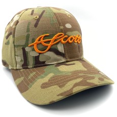 Scott Light Camo Hat with Orange Scott Logo