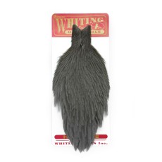 Whiting Hen Cape White dyed Dark Dun